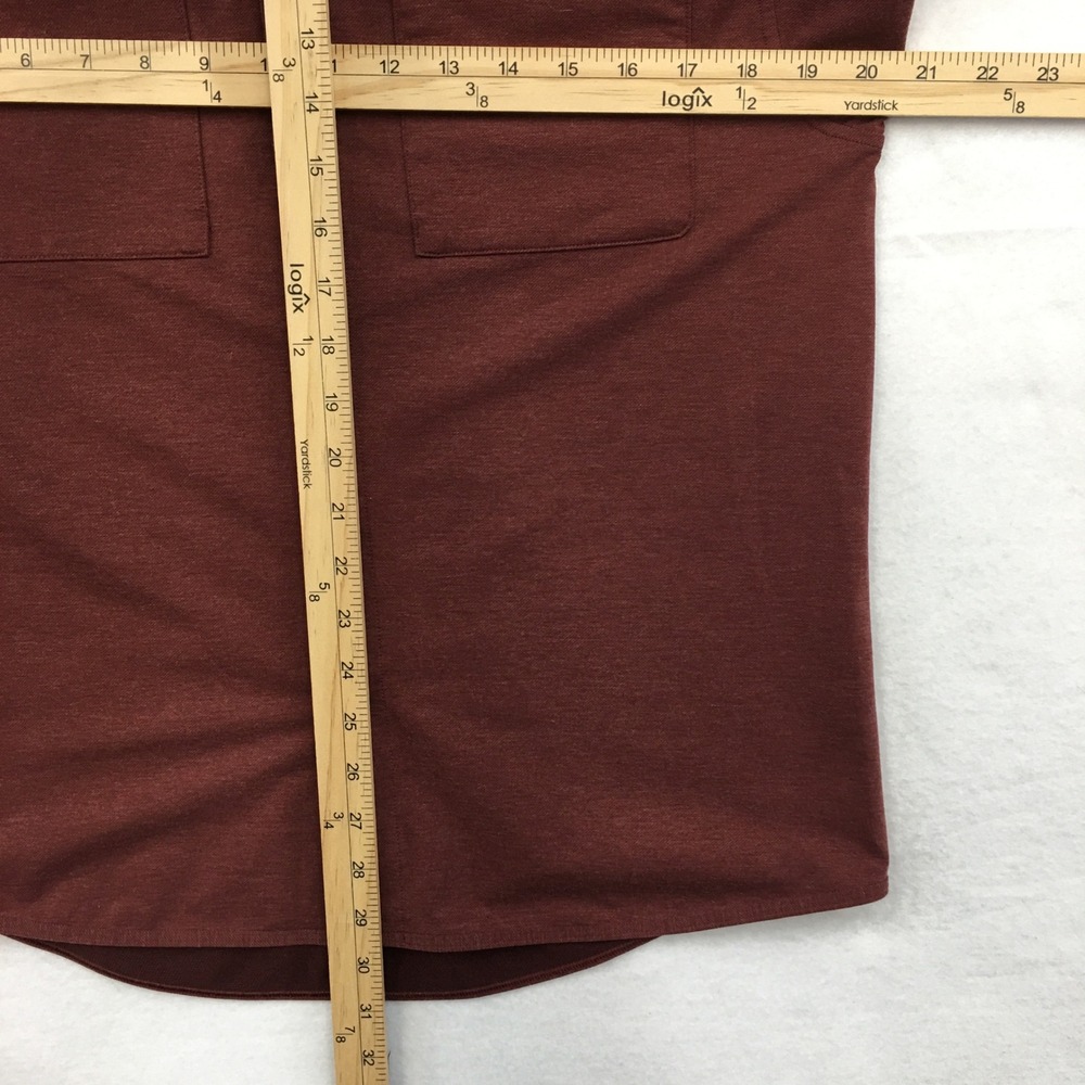 Lululemon Compatibility Mens Long Sleeve Snap Front Shirt Pockets Size M - Picture 7 of 7